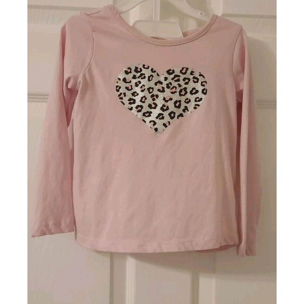Girl's Long Sleeve Shirt 4T - Pink Heart- Limited Too